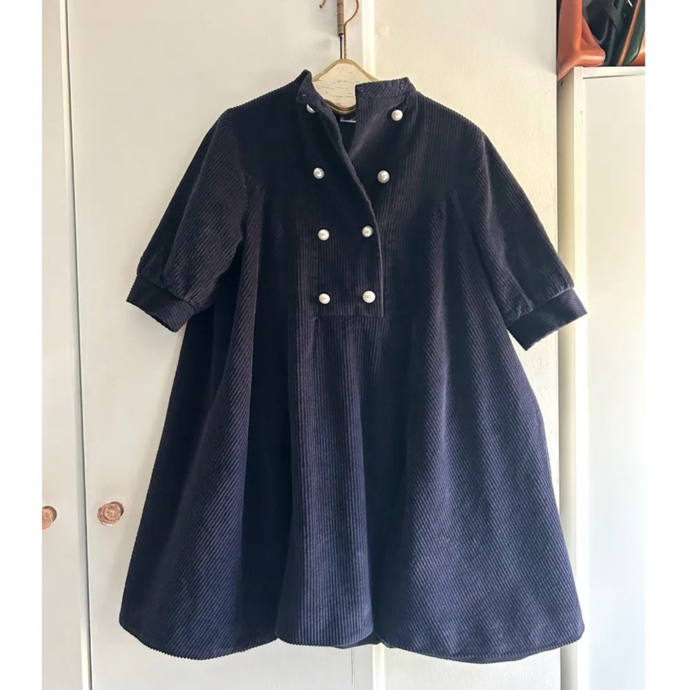 Batsheva Beray Navy Coat Dress